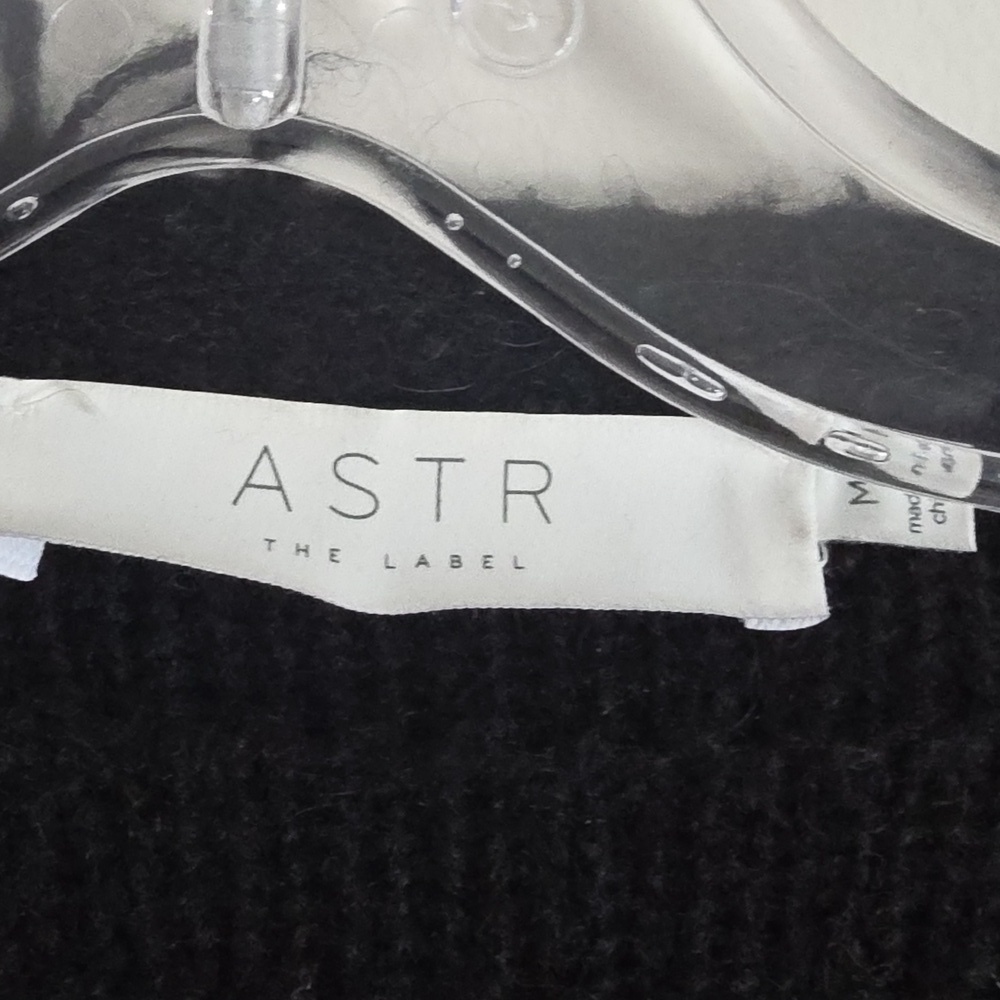 ASTR THE LABEL | Shaggy Cardigan Jacket Black Sz M - Picture 3 of 5